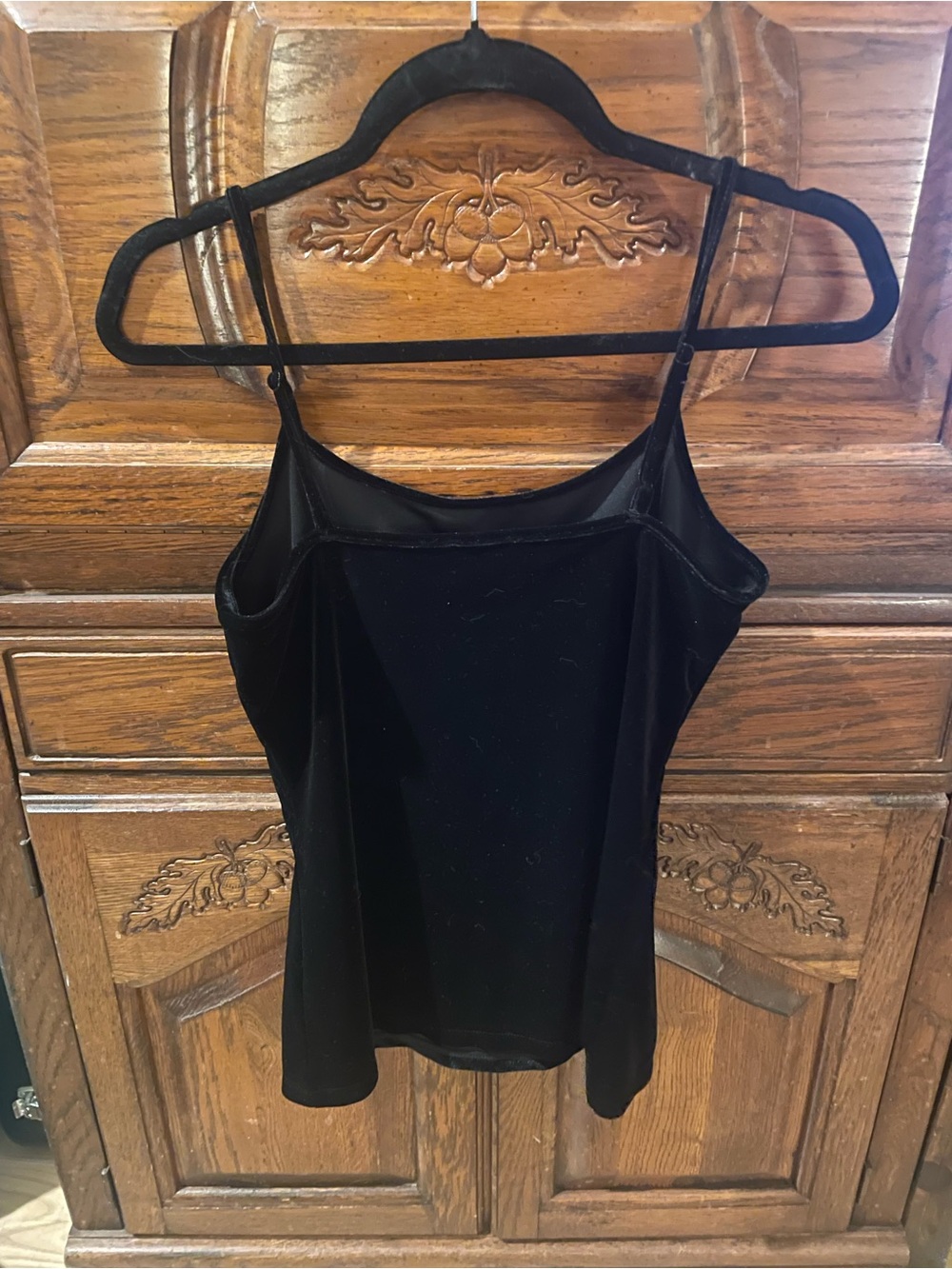 Loft Women's Black Velvet Camisole Tank Top, size 14 - Picture 5 of 8